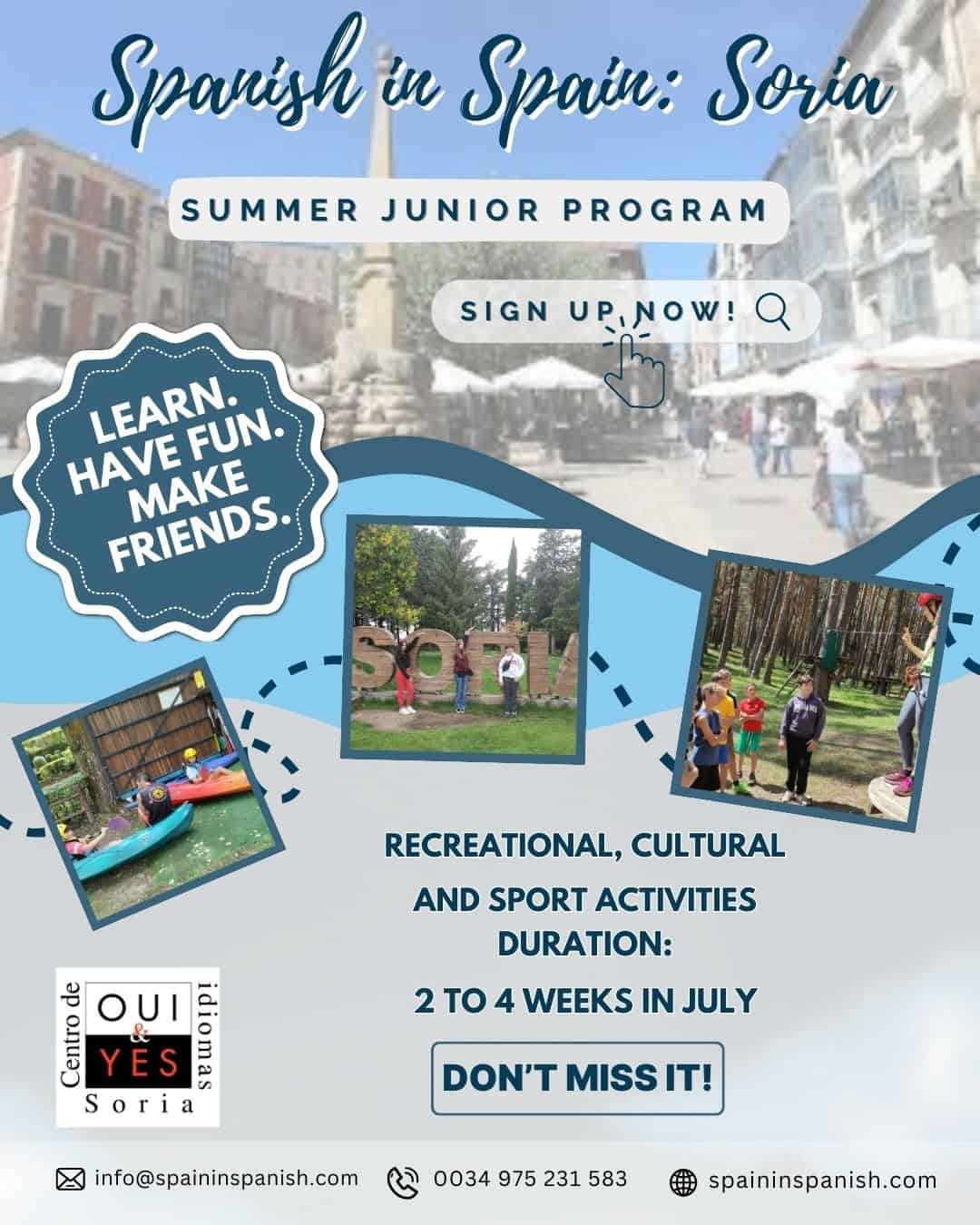 SPANISH JUNIOR CAMP. Summer 2025